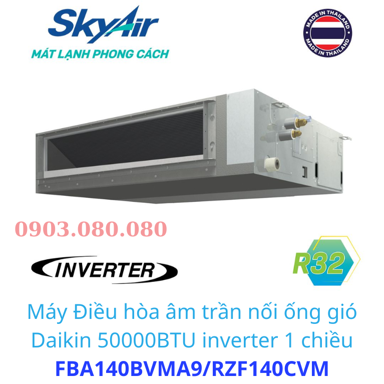 Điều Hòa Daikin FBA140BVMA9/RZF140CVM+BRC1E63 Skyair Giấu Trần Inverter R32 - HRT